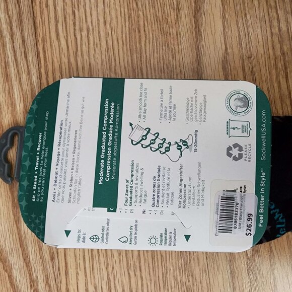 SockWell NWT Compression Socks Chevron Design - Picture 3 of 4